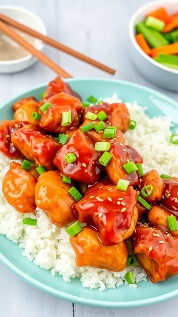 Healthy air fryer General Tso